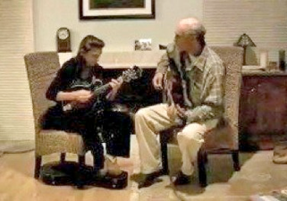 Playing the mandolin together