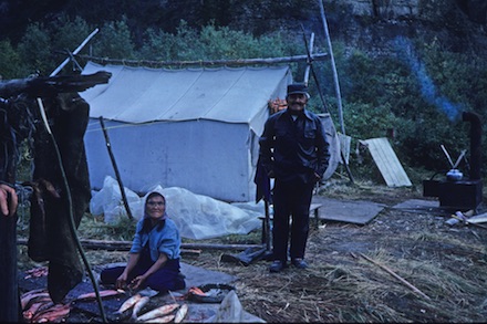 Sue-Doherty-MacKenzie-River-kayak-trip-First-Nation-couple's-camp